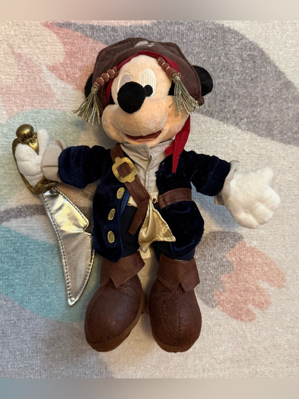 Vintage Disney Parks Pirate Mickey Mouse from Pirates of the Caribbean Plush